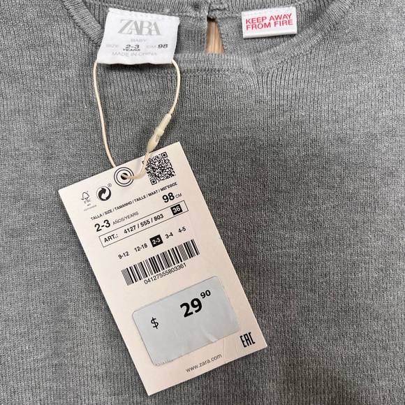 Kids gray Zara top - Picture 2 of 3